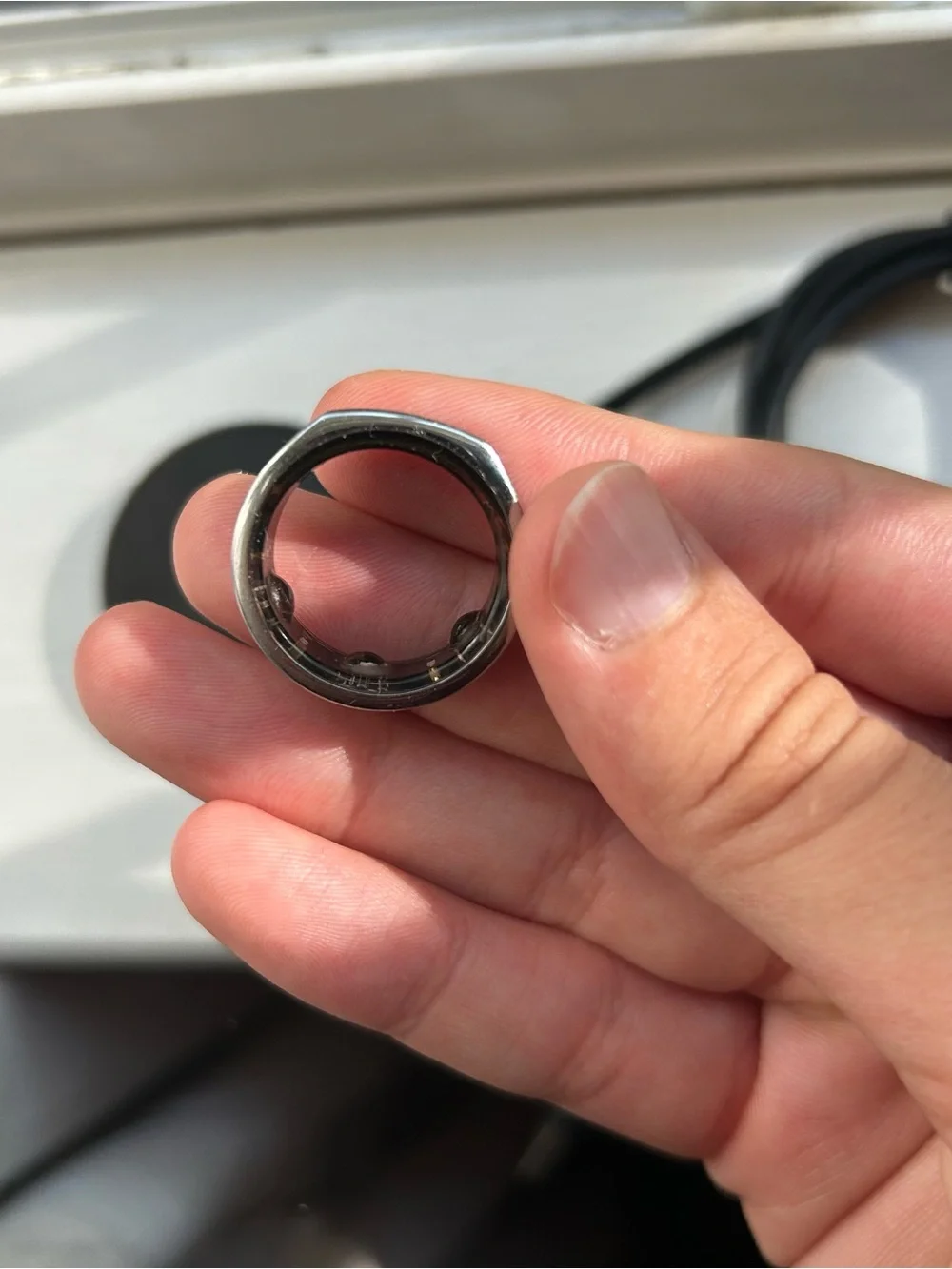 Oura Ring Gen 3 Heritage Silver, Size 8